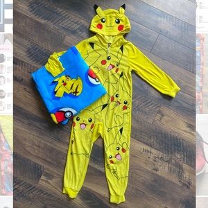 Pokémon Kids Footie Pajama Blanket Pillow